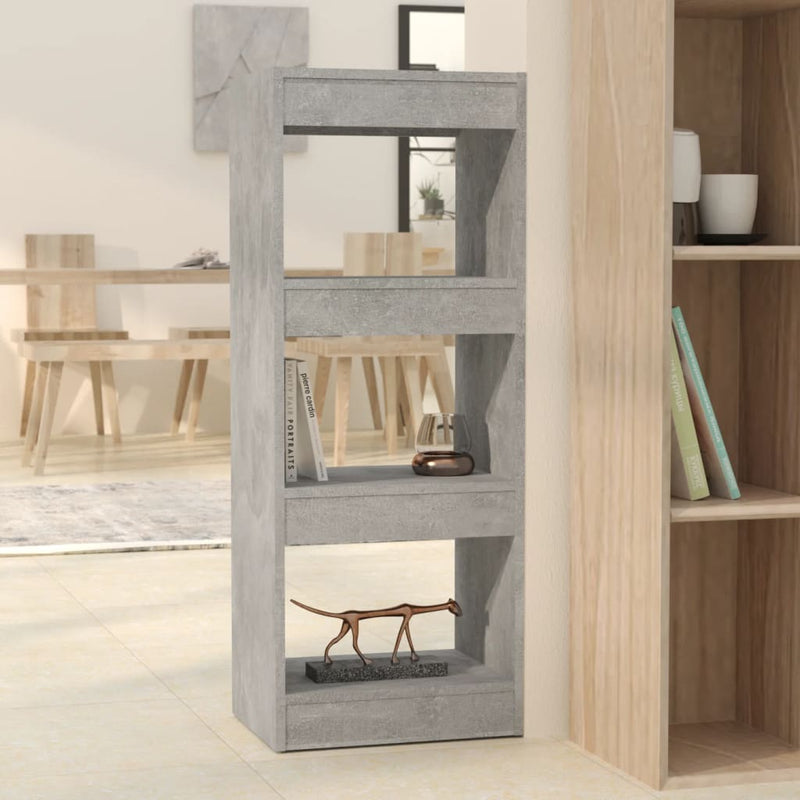 Boekenkast/kamerscherm 40x30x103 cm spaanplaat betongrijs MeubelReus