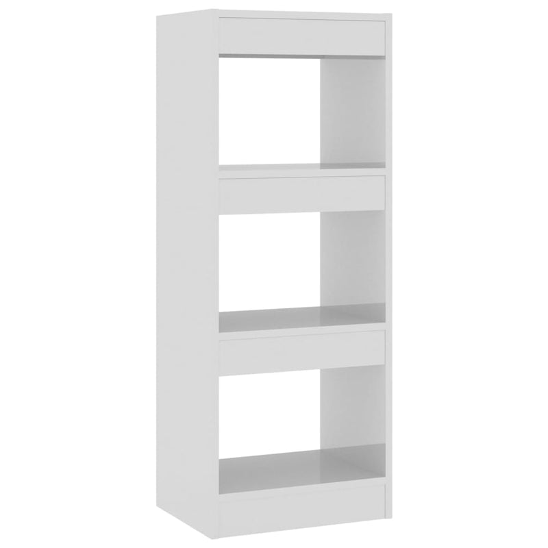 Boekenkast/kamerscherm 40x30x103 cm spaanplaat hoogglans wit MeubelReus