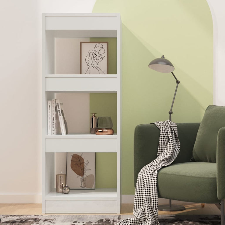 Boekenkast/kamerscherm 40x30x103 cm spaanplaat hoogglans wit MeubelReus