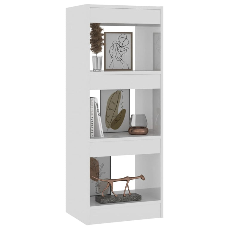 Boekenkast/kamerscherm 40x30x103 cm spaanplaat hoogglans wit MeubelReus