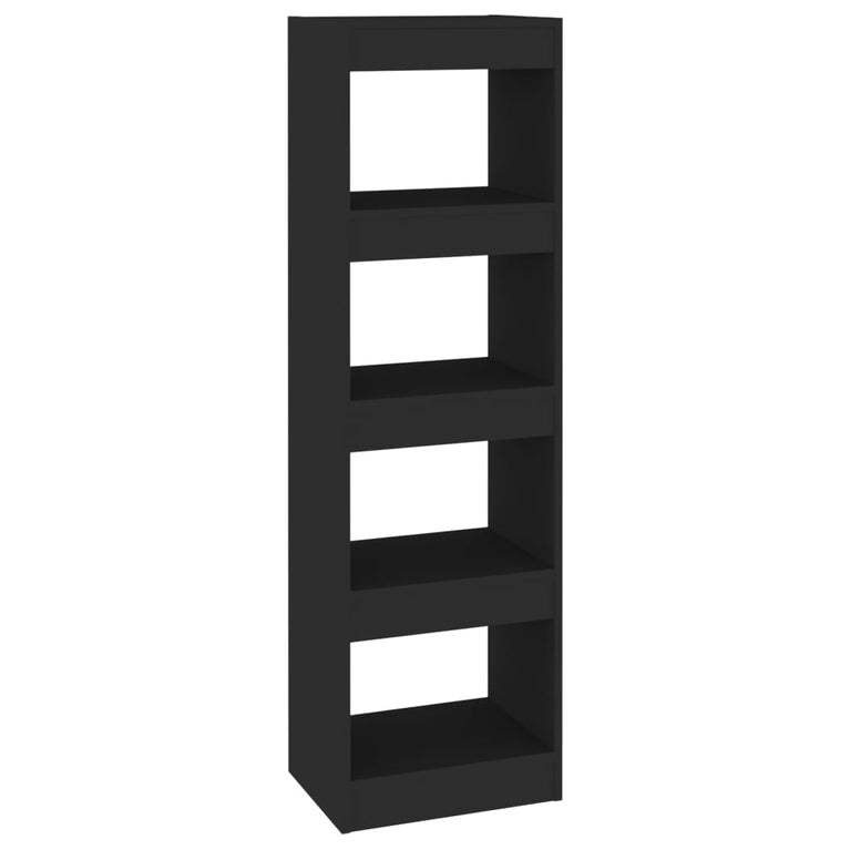 Boekenkast/kamerscherm 40x30x135 cm zwart MeubelReus
