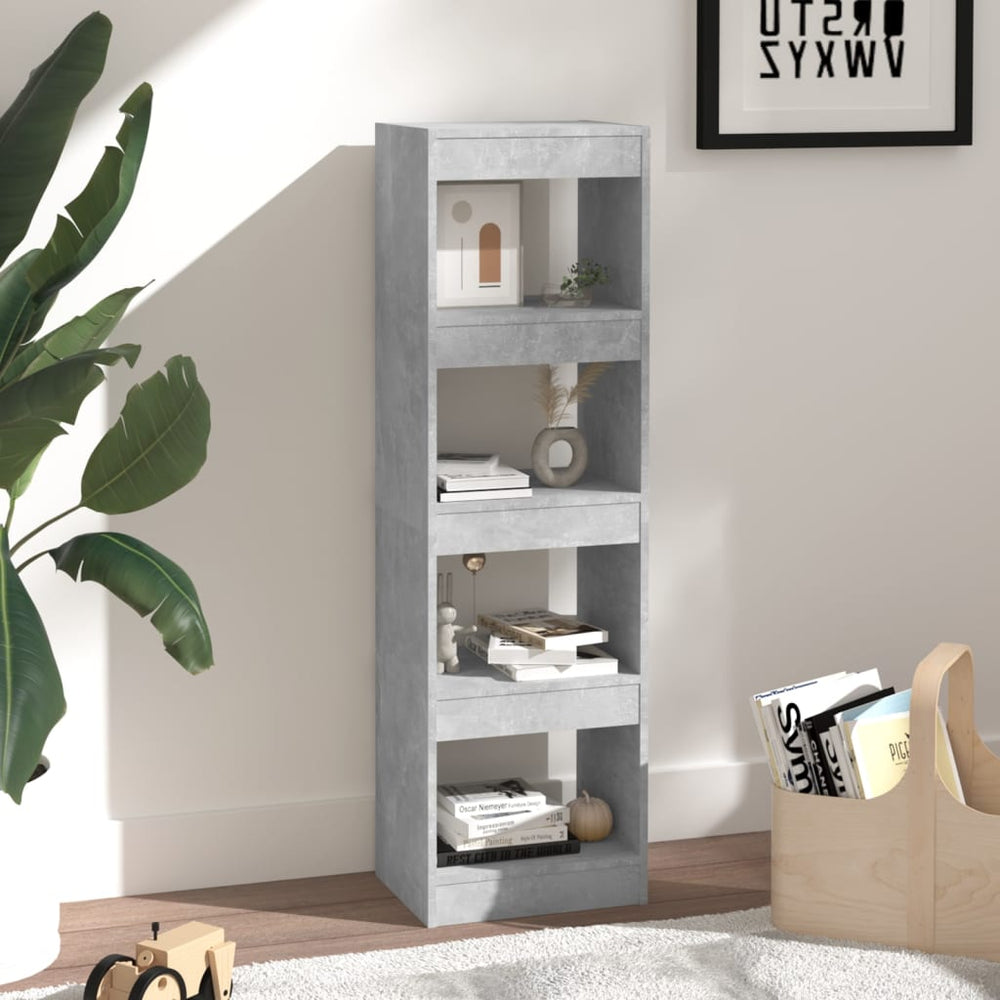 Boekenkast/kamerscherm 40x30x135 cm betongrijs MeubelReus