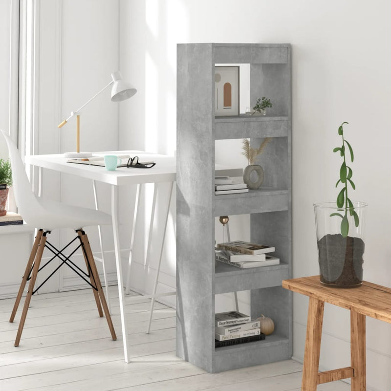 Boekenkast/kamerscherm 40x30x135 cm betongrijs MeubelReus