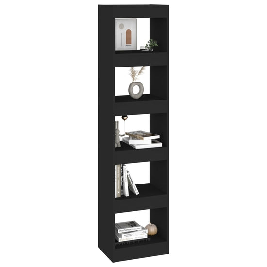 Boekenkast/kamerscherm 40x30x166 cm zwart MeubelReus