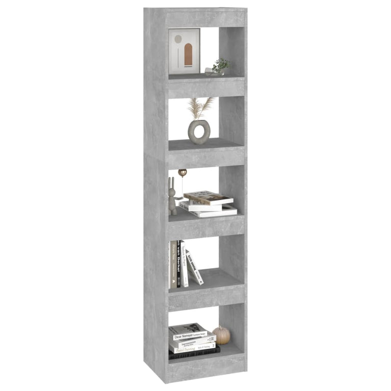 Boekenkast/kamerscherm 40x30x166 cm betongrijs MeubelReus