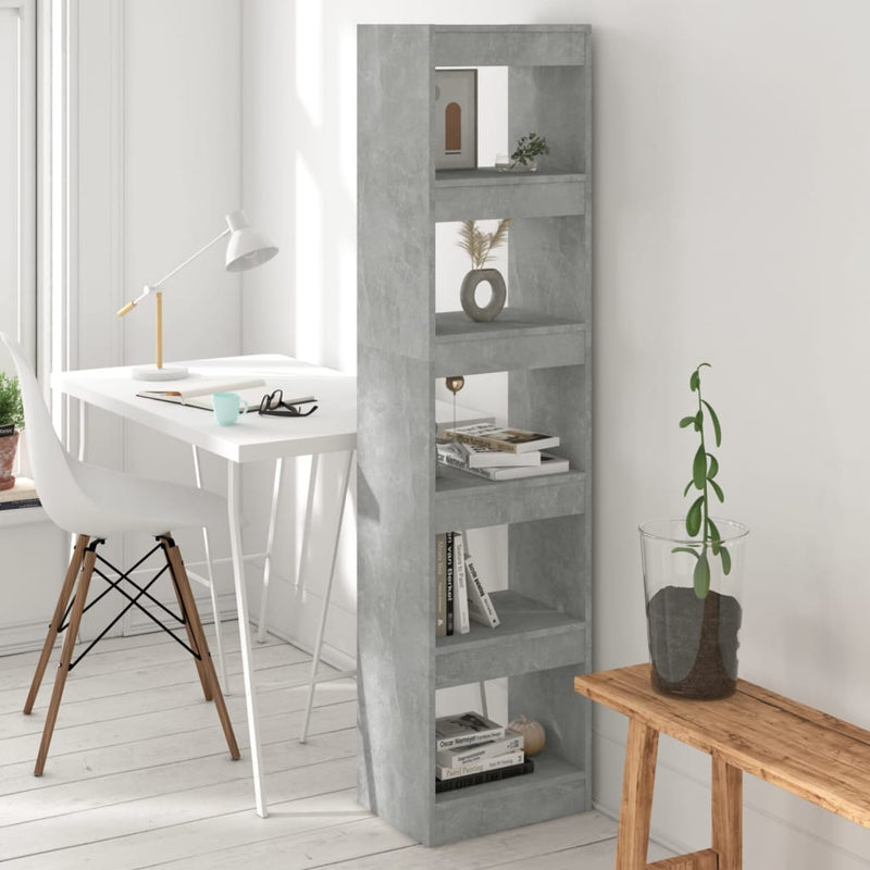 Boekenkast/kamerscherm 40x30x166 cm betongrijs MeubelReus