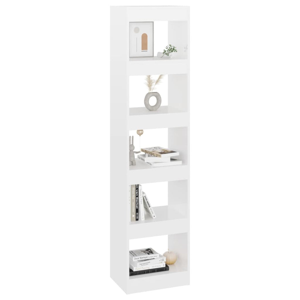 Boekenkast/kamerscherm 40x30x166 cm hoogglans wit MeubelReus