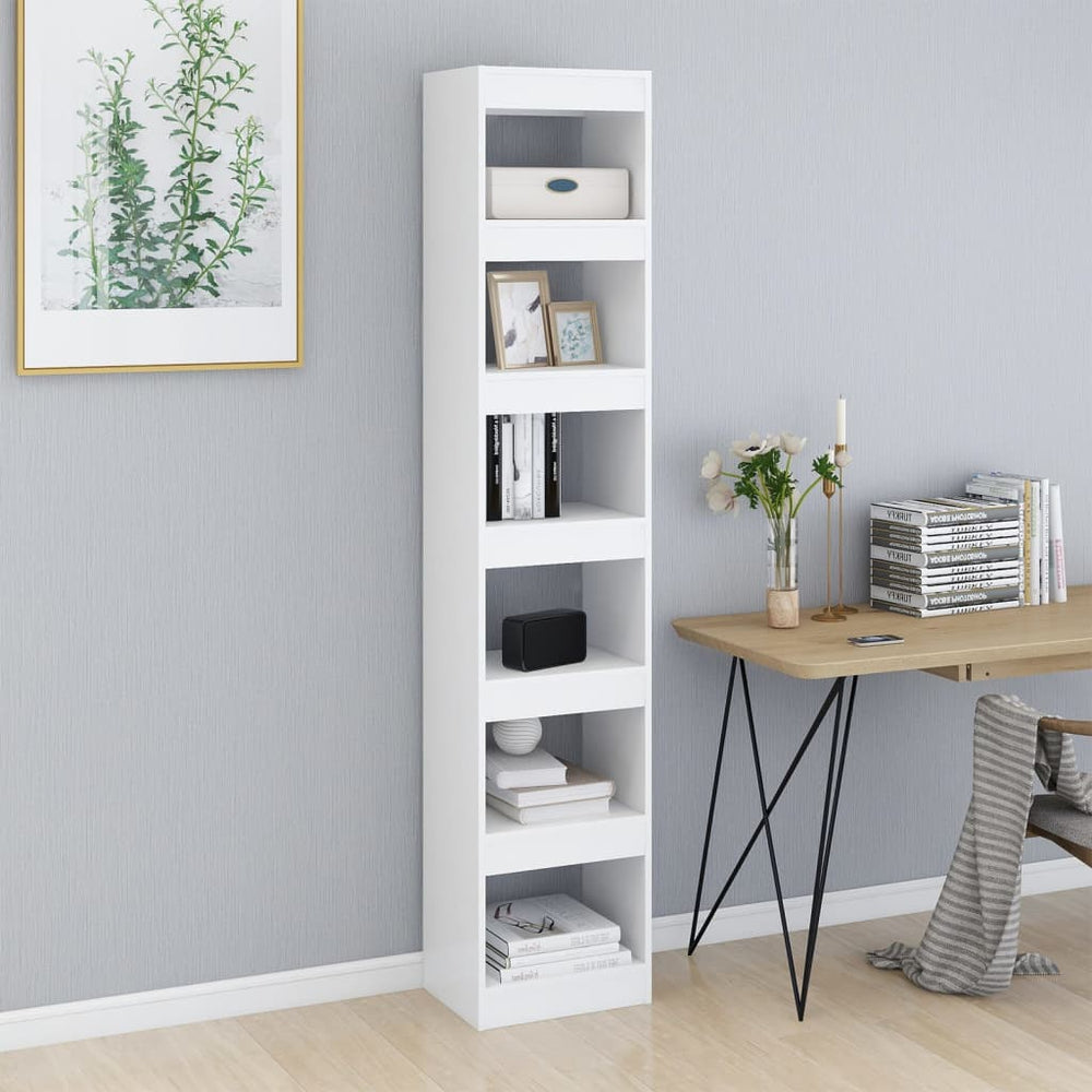 Boekenkast/kamerscherm 40x30x198 cm wit MeubelReus