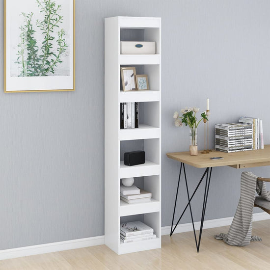 Boekenkast/kamerscherm 40x30x198 cm wit MeubelReus