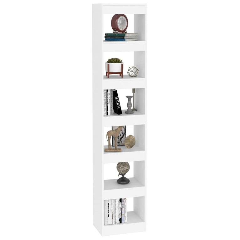 Boekenkast/kamerscherm 40x30x198 cm wit MeubelReus
