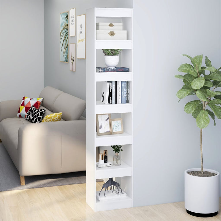 Boekenkast/kamerscherm 40x30x198 cm wit MeubelReus
