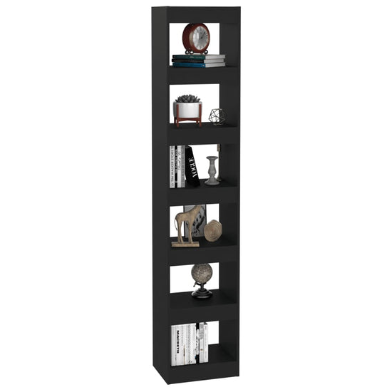 Boekenkast/kamerscherm 40x30x198 cm zwart MeubelReus