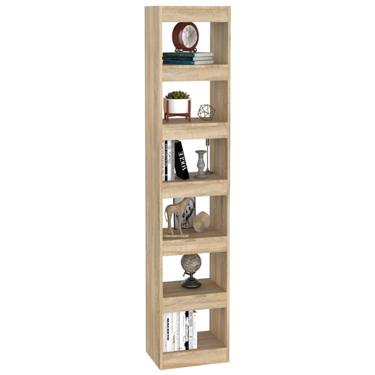 Boekenkast/kamerscherm 40x30x198 cm sonoma eikenkleurig MeubelReus