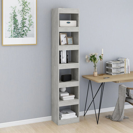 Boekenkast/kamerscherm 40x30x198 cm betongrijs MeubelReus