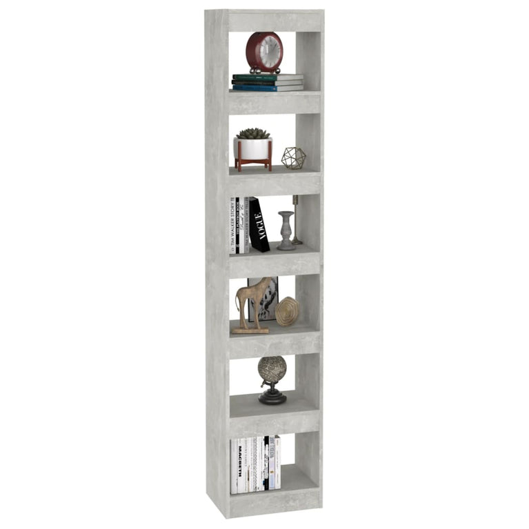 Boekenkast/kamerscherm 40x30x198 cm betongrijs MeubelReus