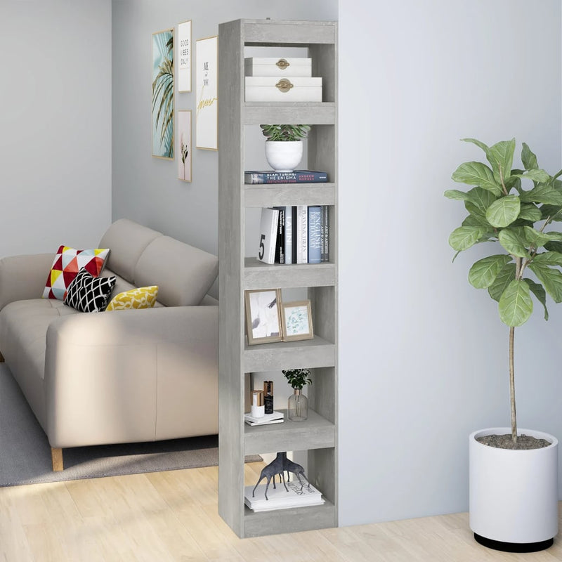 Boekenkast/kamerscherm 40x30x198 cm betongrijs MeubelReus
