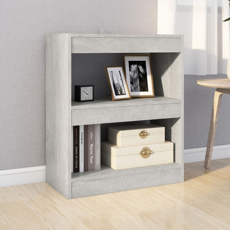 Boekenkast/kamerscherm 60x30x72 cm betongrijs MeubelReus