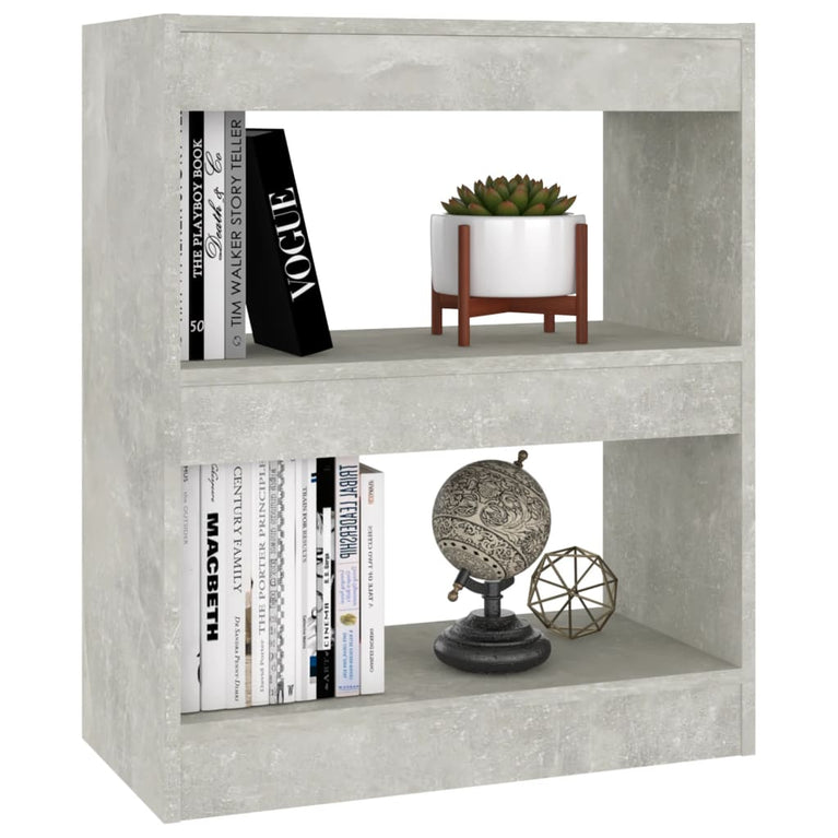 Boekenkast/kamerscherm 60x30x72 cm betongrijs MeubelReus