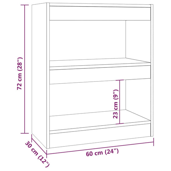 Boekenkast/kamerscherm 60x30x72 cm betongrijs MeubelReus