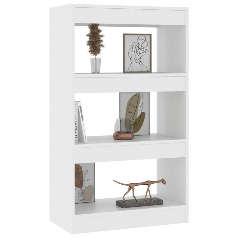Boekenkast/kamerscherm 60x30x103 cm spaanplaat wit MeubelReus