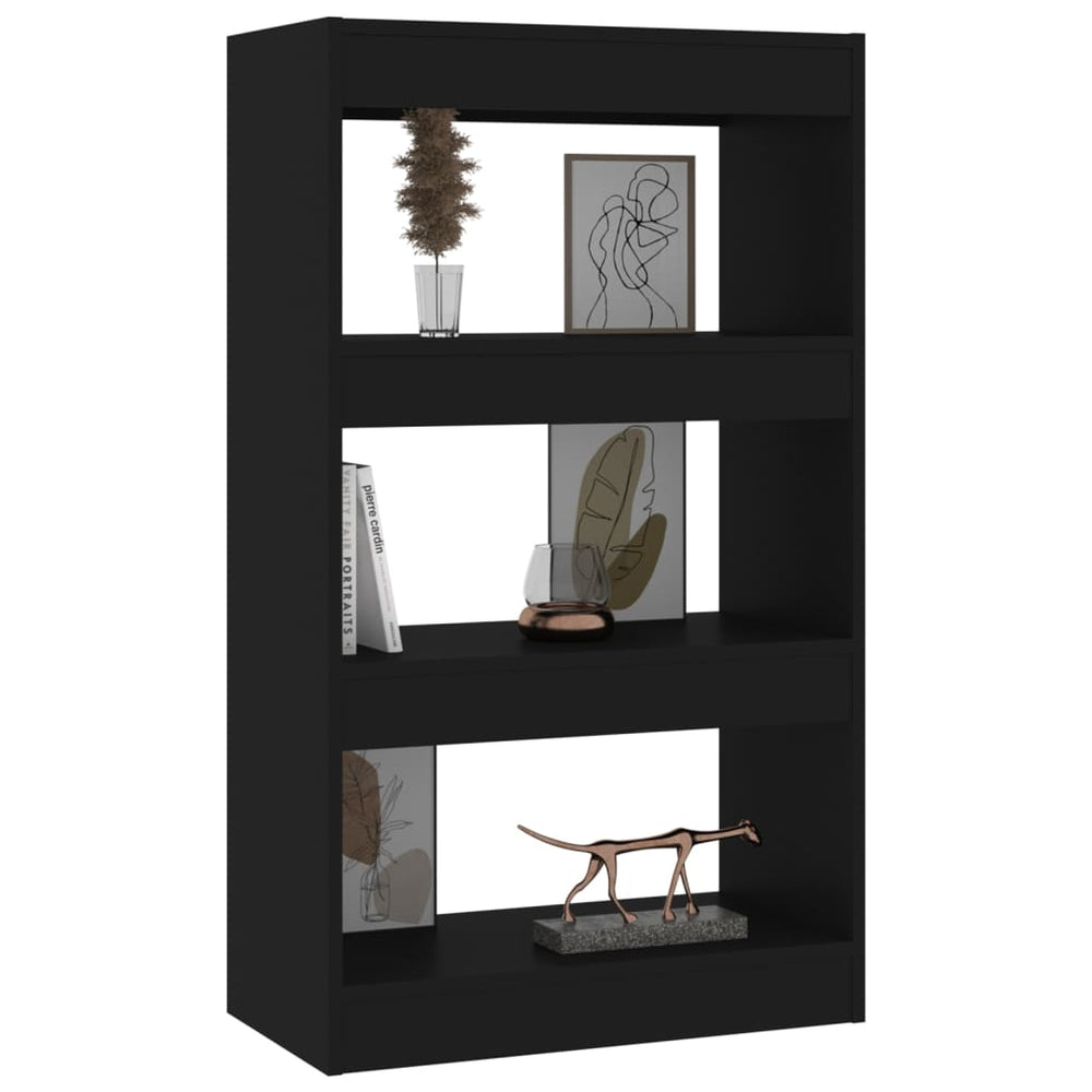 Boekenkast/kamerscherm 60x30x103 cm spaanplaat zwart MeubelReus