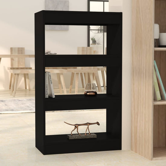 Boekenkast/kamerscherm 60x30x103 cm spaanplaat zwart MeubelReus
