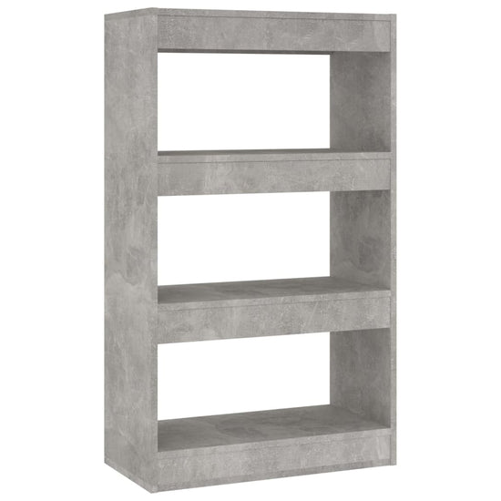 Boekenkast/kamerscherm 60x30x103 cm spaanplaat betongrijs MeubelReus