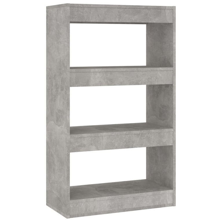 Boekenkast/kamerscherm 60x30x103 cm spaanplaat betongrijs MeubelReus