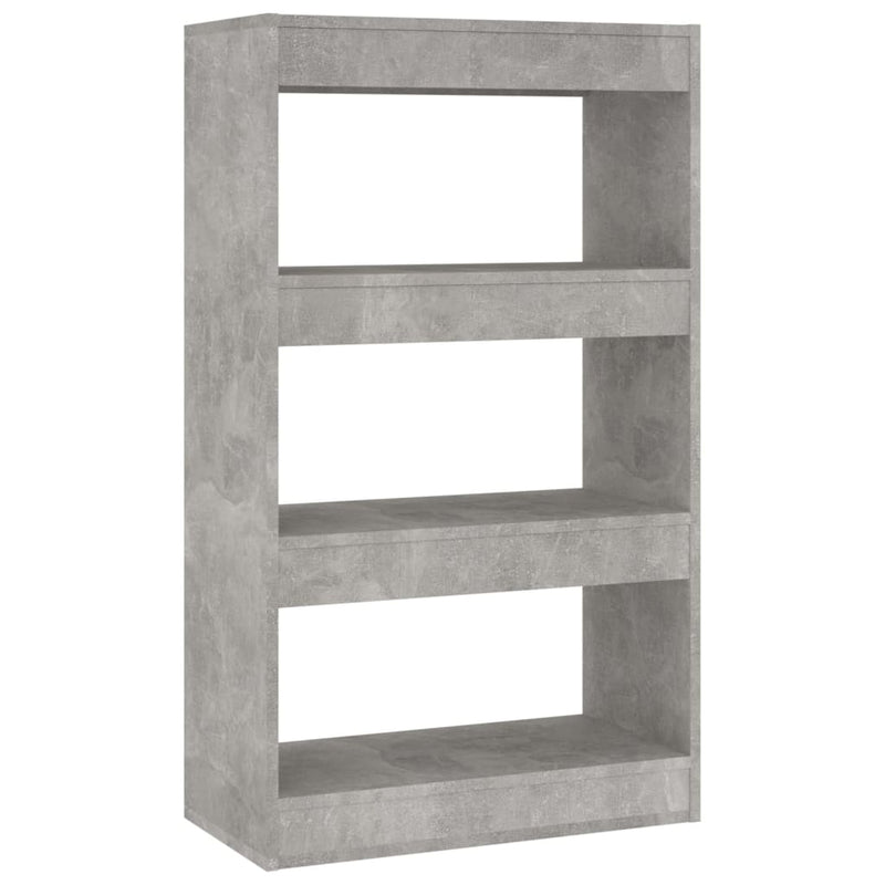 Boekenkast/kamerscherm 60x30x103 cm spaanplaat betongrijs MeubelReus