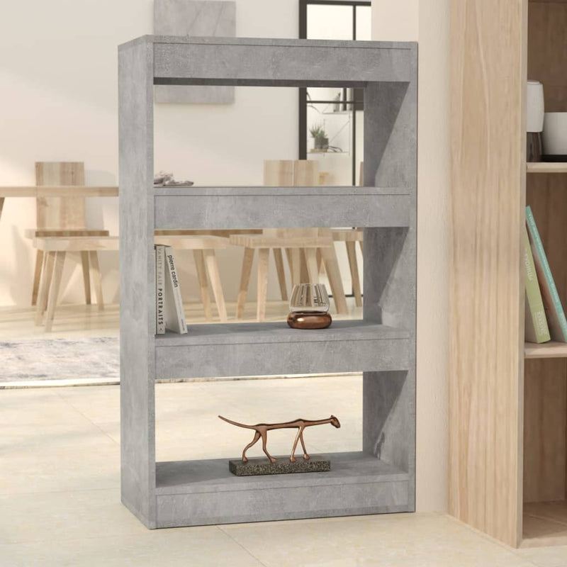 Boekenkast/kamerscherm 60x30x103 cm spaanplaat betongrijs MeubelReus