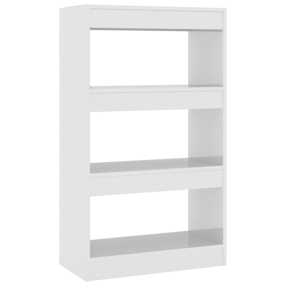 Boekenkast/kamerscherm 60x30x103 cm spaanplaat hoogglans wit MeubelReus