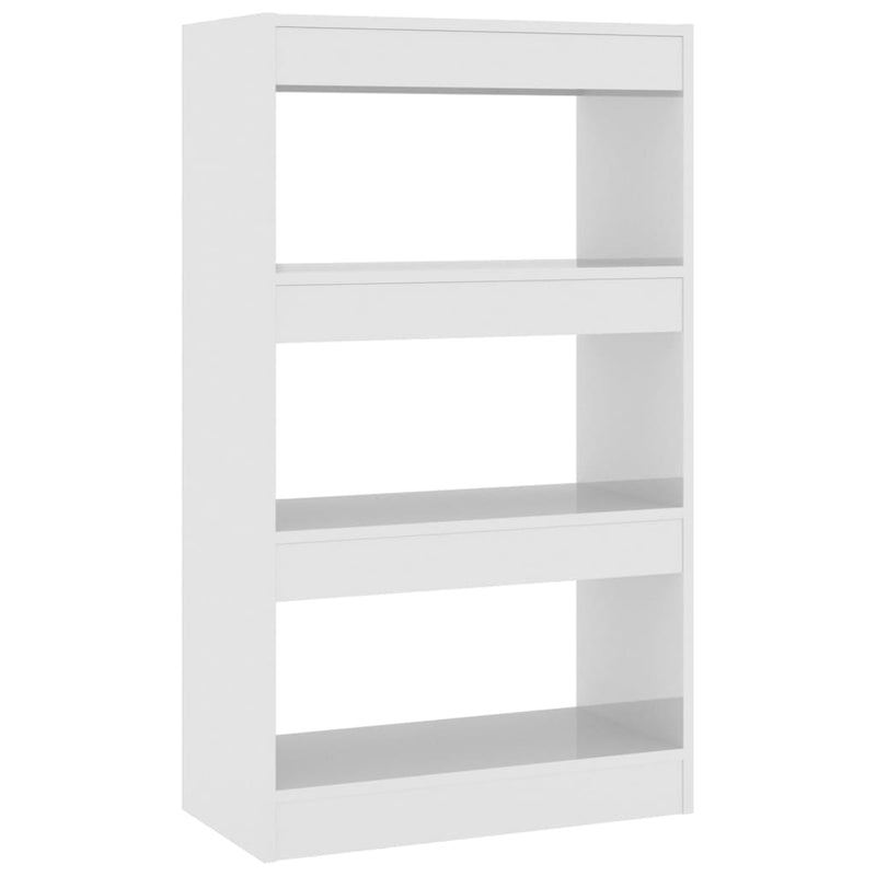 Boekenkast/kamerscherm 60x30x103 cm spaanplaat hoogglans wit MeubelReus