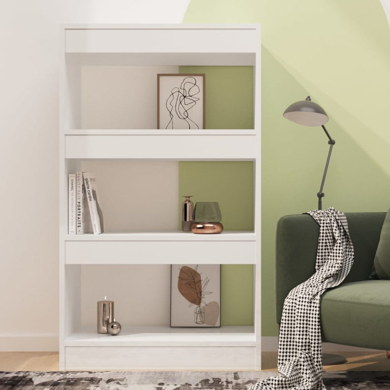 Boekenkast/kamerscherm 60x30x103 cm spaanplaat hoogglans wit MeubelReus