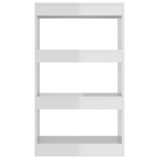 Boekenkast/kamerscherm 60x30x103 cm spaanplaat hoogglans wit MeubelReus