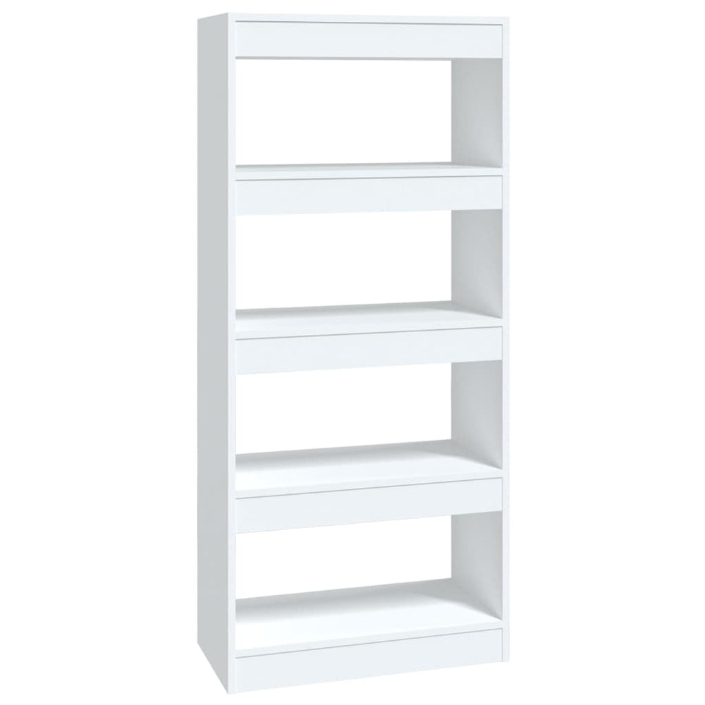 Boekenkast/kamerscherm 60x30x135 cm bewerkt hout wit MeubelReus