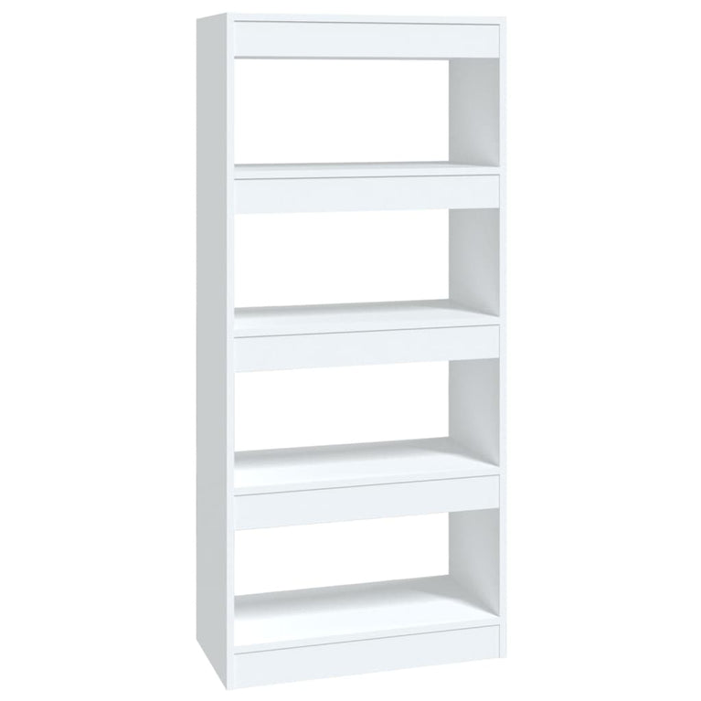 Boekenkast/kamerscherm 60x30x135 cm bewerkt hout wit MeubelReus