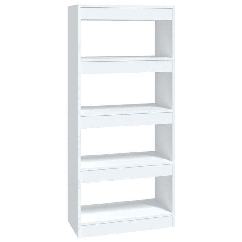 Boekenkast/kamerscherm 60x30x135 cm bewerkt hout wit MeubelReus