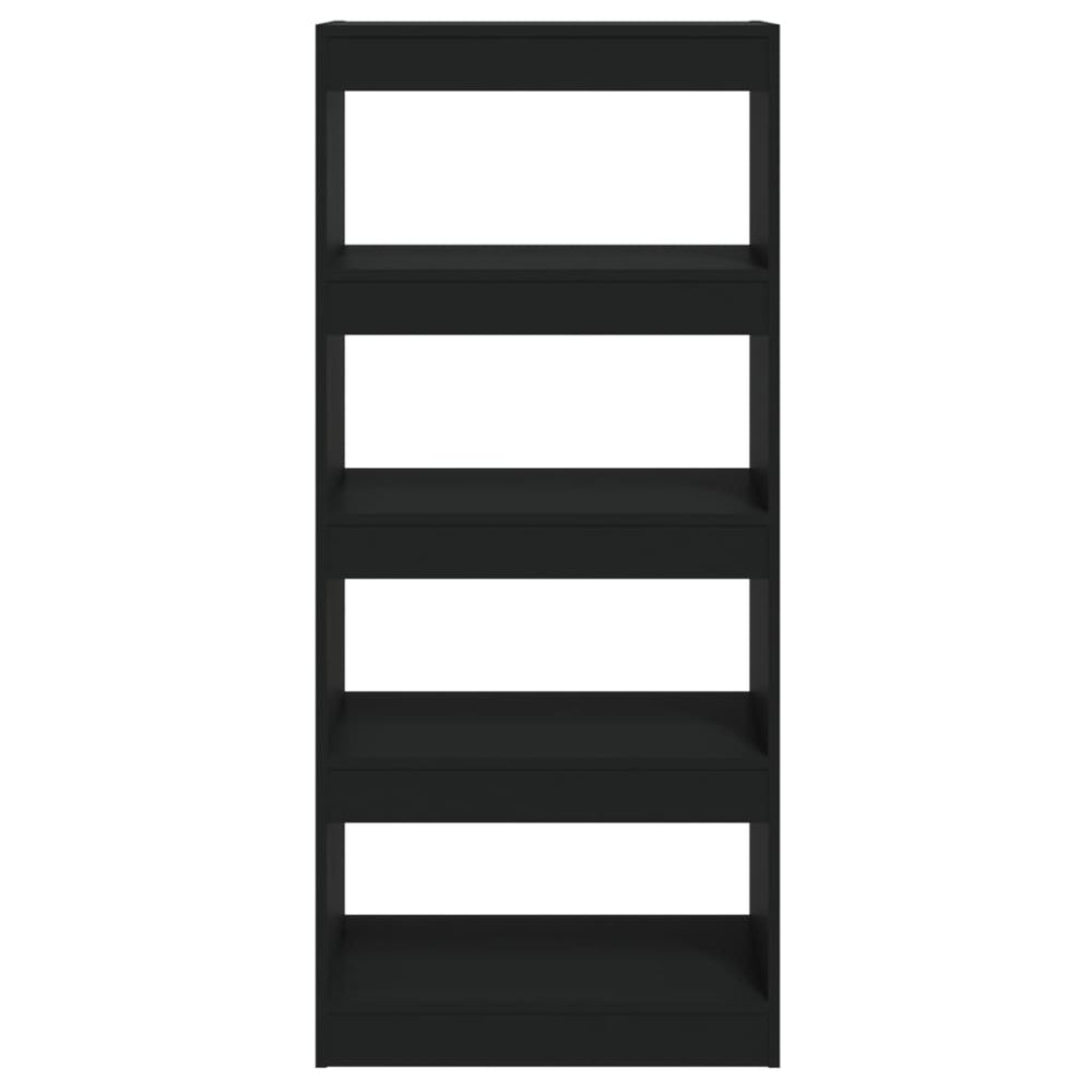 Boekenkast/kamerscherm 60x30x135 cm bewerkt hout zwart MeubelReus