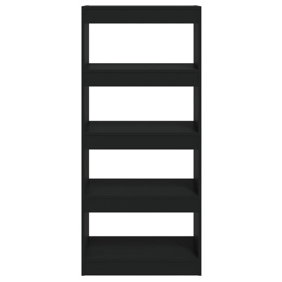 Boekenkast/kamerscherm 60x30x135 cm bewerkt hout zwart MeubelReus