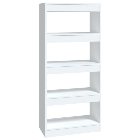 Boekenkast/kamerscherm 60x30x135 cm bewerkt hout hoogglans wit MeubelReus