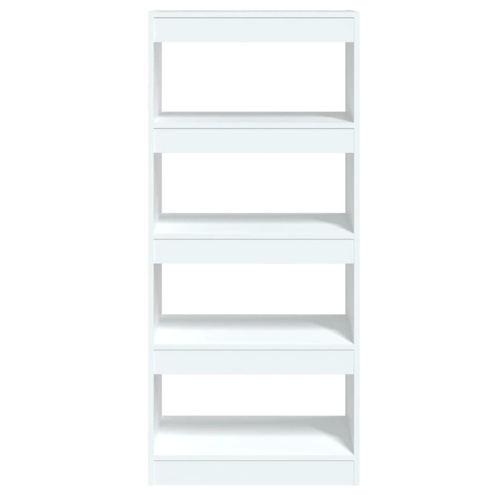 Boekenkast/kamerscherm 60x30x135 cm bewerkt hout hoogglans wit MeubelReus