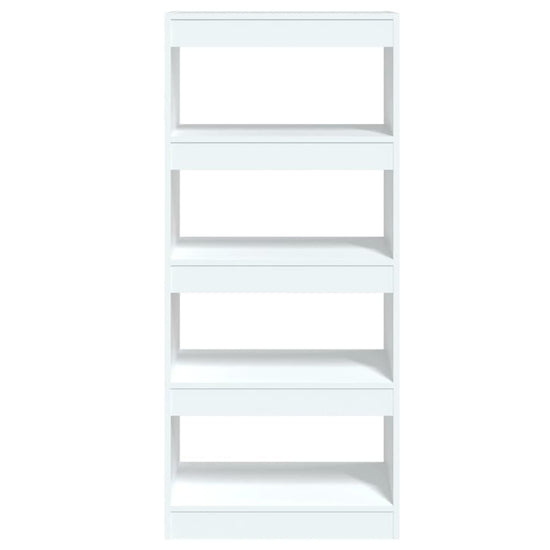 Boekenkast/kamerscherm 60x30x135 cm bewerkt hout hoogglans wit MeubelReus