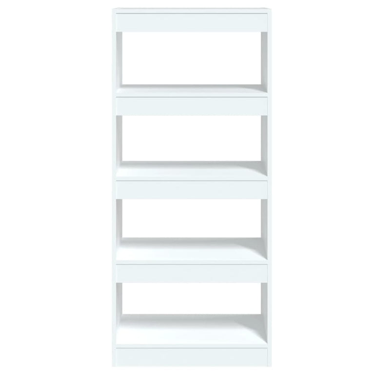 Boekenkast/kamerscherm 60x30x135 cm bewerkt hout hoogglans wit MeubelReus