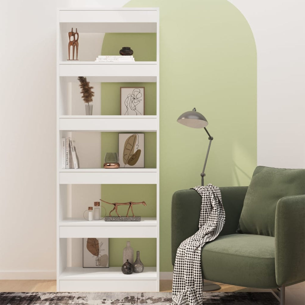 Boekenkast/kamerscherm 60x30x166 cm spaanplaat wit MeubelReus