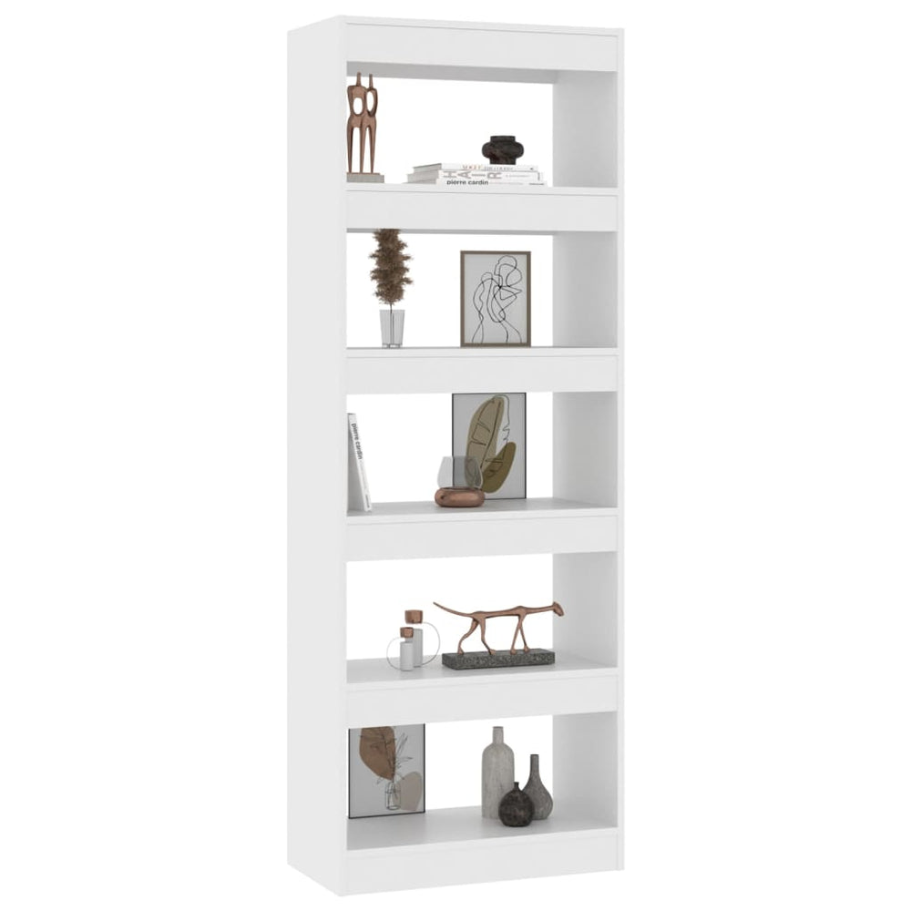 Boekenkast/kamerscherm 60x30x166 cm spaanplaat wit MeubelReus