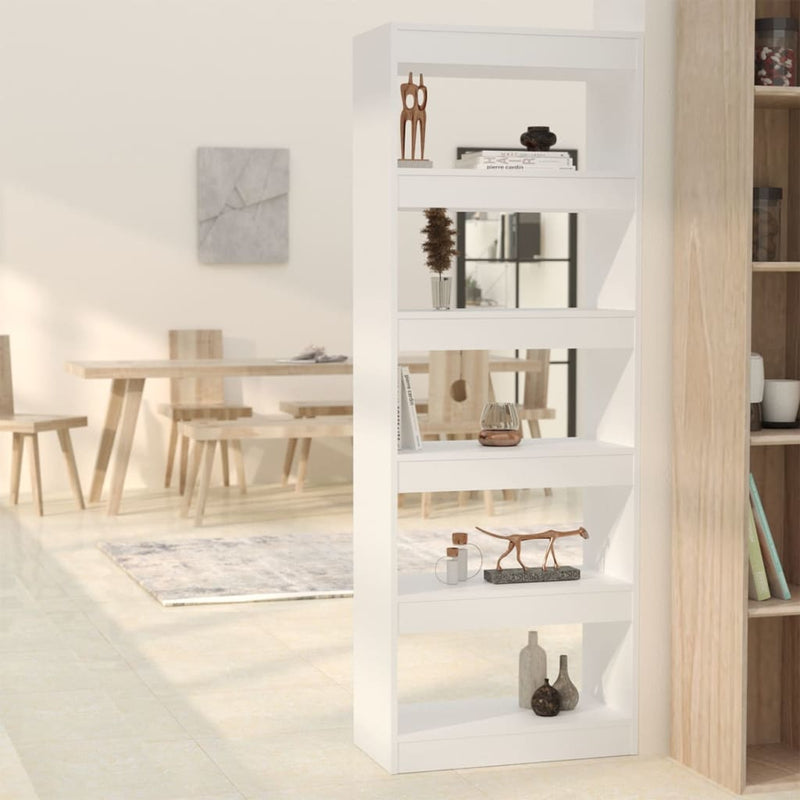 Boekenkast/kamerscherm 60x30x166 cm spaanplaat wit MeubelReus