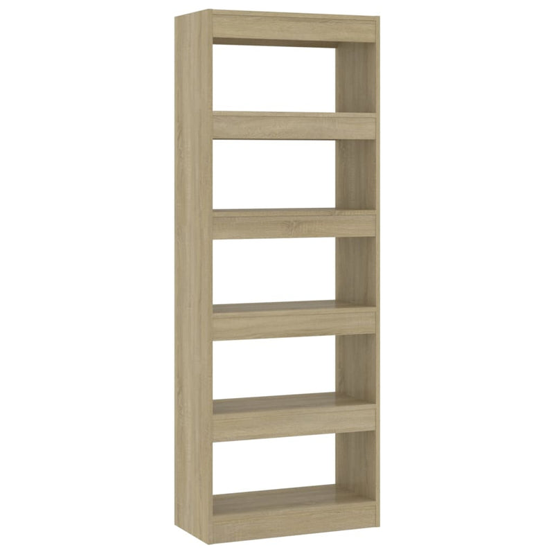 Boekenkast/kamerscherm 60x30x166 cm spaanplaat sonoma eiken MeubelReus