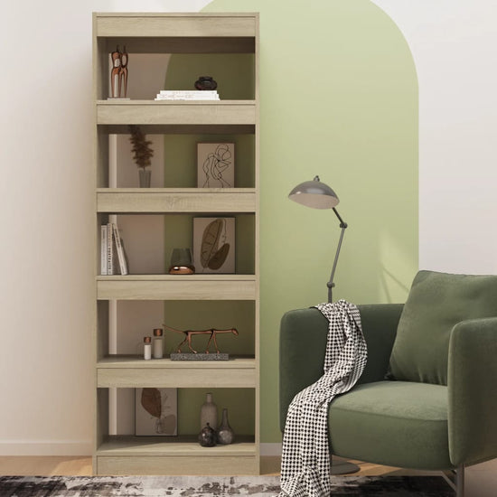 Boekenkast/kamerscherm 60x30x166 cm spaanplaat sonoma eiken MeubelReus