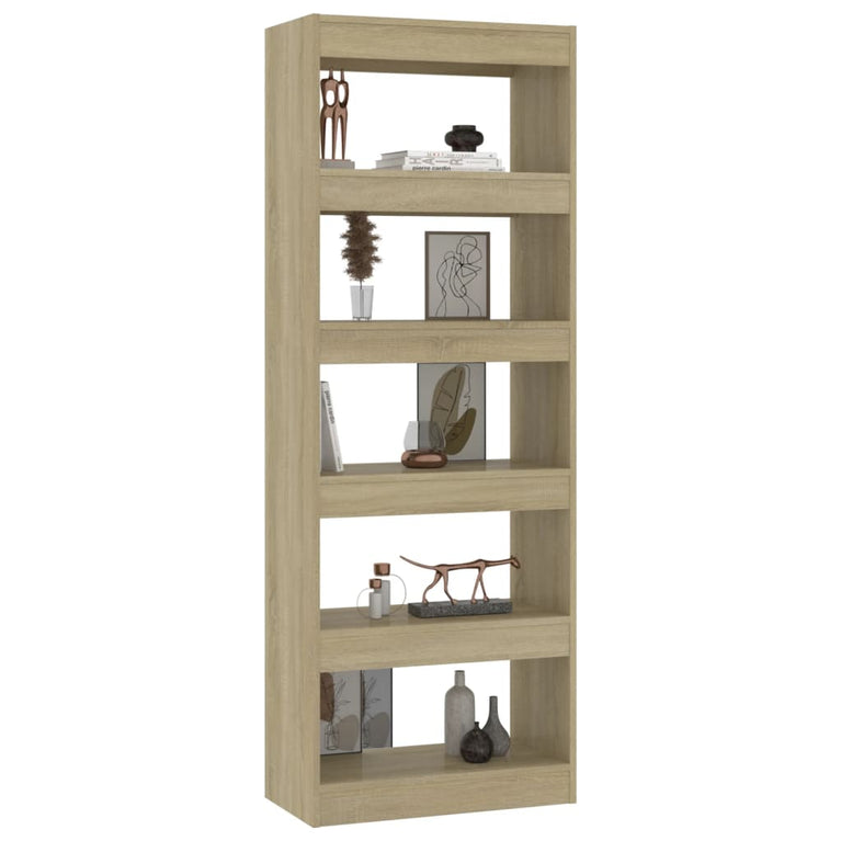 Boekenkast/kamerscherm 60x30x166 cm spaanplaat sonoma eiken MeubelReus