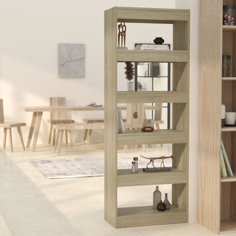 Boekenkast/kamerscherm 60x30x166 cm spaanplaat sonoma eiken MeubelReus